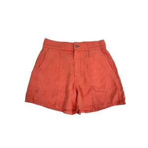 Hudson Jeans Trouser Shorts Papaya Orange High Rise Lyocell Women 27 NWT